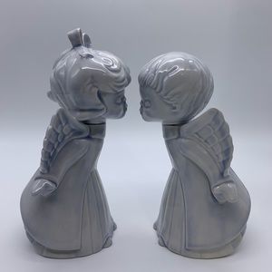 Set Of Two Girl & Boy Angel Status Handmade In Williams Burg Virginia Signed